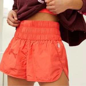 Free People The Way Home Shorts Coral Medium